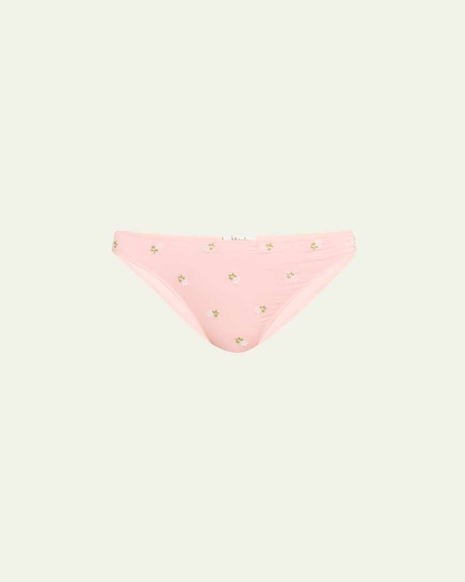 Whitney Floral-Embroidered Bikini Briefs